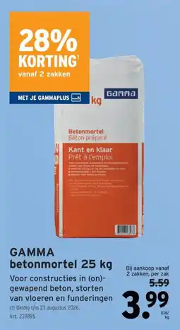 GAMMA gamma betonmortel aanbieding
