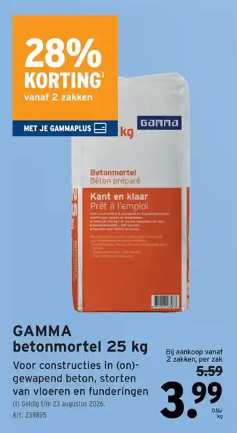 GAMMA gamma betonmortel aanbieding