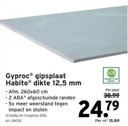 GAMMA Gyproc gipsplaat Habito aanbieding