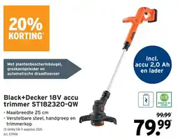 GAMMA black+decker 18v accu trimmer st182320-qw aanbieding