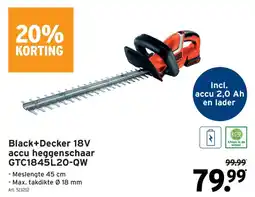 GAMMA black+decker 18v accu heggenschaar aanbieding