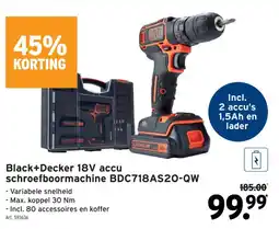 GAMMA black+decker 18v accu schroefboormachine aanbieding