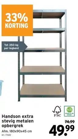 GAMMA Handson extra stevig metalen opbergrek aanbieding