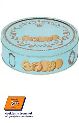 Action Koekjes in trommel aanbieding
