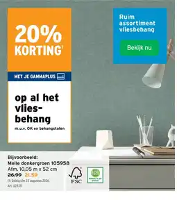 GAMMA vliesbehang aanbieding