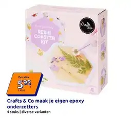 Action Crafts & Co maak je eigen epoxy onderzetters aanbieding