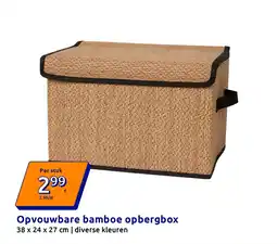 Action Opvouwbare bamboe opbergbox aanbieding