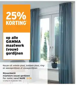 GAMMA gamma maatwerk (vouw) gordijnen aanbieding