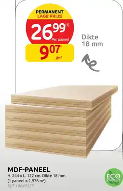 Brico Mdf-paneel aanbieding