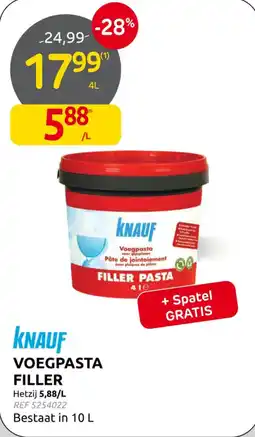 Brico Knauf voegpasta filler aanbieding