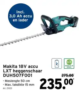 GAMMA Makita 18v accu lxt heggenschaar aanbieding