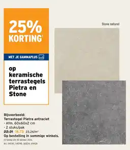 GAMMA keramische terrastegels Pietra en Stone aanbieding