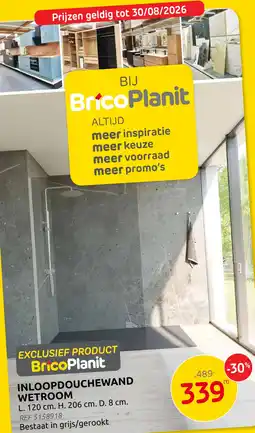 Brico Inloopdouchewand wetroom aanbieding