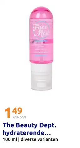Action The Beauty Dept. hydraterende face mist aanbieding
