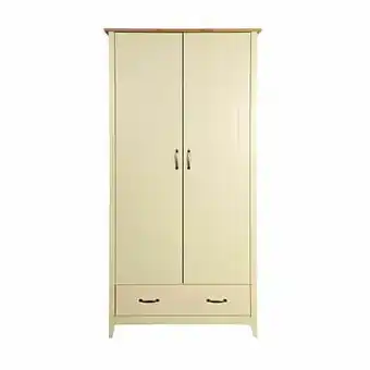 Leen Bakker Kleerkast Norfolk 2-deurs - crème - 192x99x56 cm - Leen Bakker aanbieding
