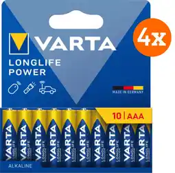 Coolblue Varta Longlife Power AAA Lot de 40 Pièces aanbieding