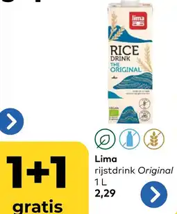 Bio Planet Lima rijstdrink Original aanbieding