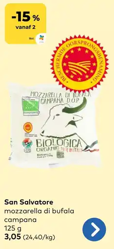 Bio Planet San Salvatore mozzarella di bufala campana aanbieding