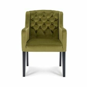 Leen Bakker Eetkamerstoel Rosetti - velvet - mosterdgroen - Leen Bakker aanbieding