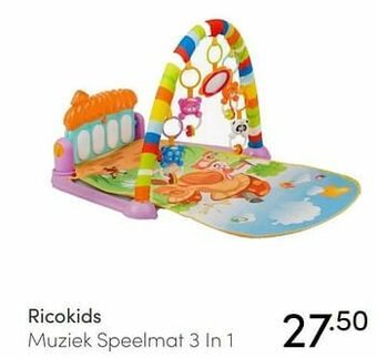 Baby & Tiener Ricokids muziek speelmat 3 in 1 aanbieding