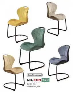 Crack Mia stoel in stof. aanbieding