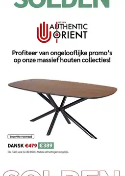 Crack Dansk eik tafel vast aanbieding