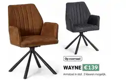 Crack armstoel in stof aanbieding