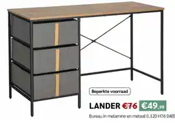 Crack Bureau in melamine en metaal aanbieding