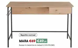 Crack Bureau in melamine en metaal aanbieding
