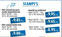 Aronde Scampi's aanbieding