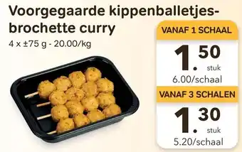 Bon Ap Voorgegaarde kippenballetjes-brochette curry aanbieding