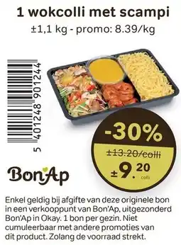 Bon Ap 1 wokcolli met scampi aanbieding