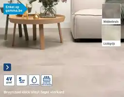 GAMMA Bruynzeel Click Vinyl Tegel Vierkant aanbieding