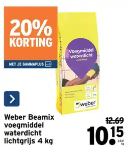 GAMMA Weber Beamix voegmiddel waterdicht aanbieding