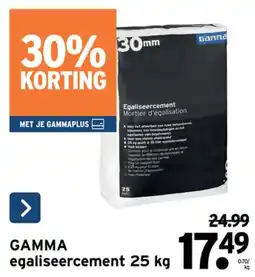 GAMMA gamma egaliseercement aanbieding