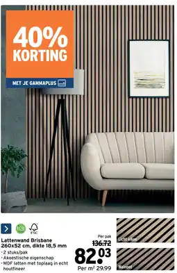 GAMMA Lattenwand Brisbane aanbieding