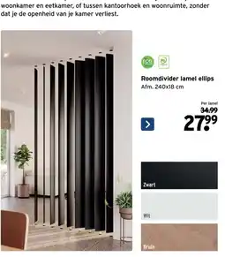 GAMMA Roomdivider lamel ellips aanbieding