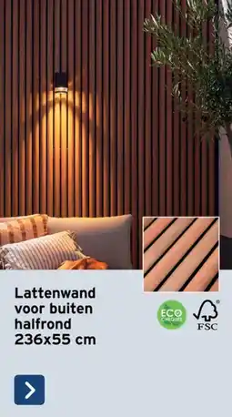 GAMMA Lattenwand voor Buiten Halffrond aanbieding