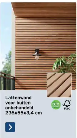 GAMMA Lattenwand Voor Buiten Onbehandeld aanbieding