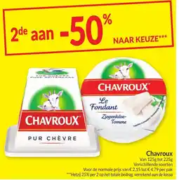 Intermarché Chavroux pur chèvre aanbieding