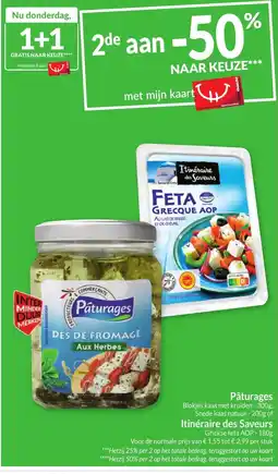 Intermarché Pâturages dés de fromage aux herbes aanbieding