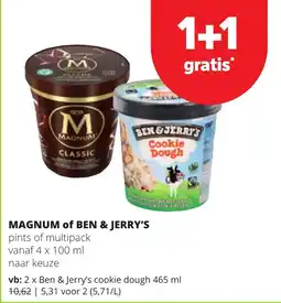 Eurospar magnum of ben & jerry's aanbieding