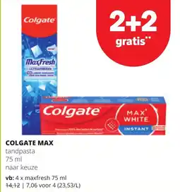 Eurospar Colgate max tandpasta aanbieding