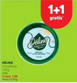 Eurospar Délino mosselsaus aanbieding