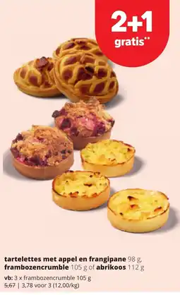Eurospar tartelettes met appel en frangipane aanbieding