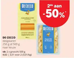 Eurospar De Cecco deegwaren aanbieding
