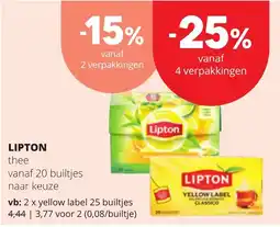 Eurospar Lipton thee aanbieding