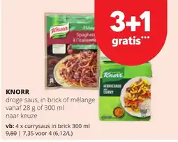 Eurospar Knorr droge saus aanbieding
