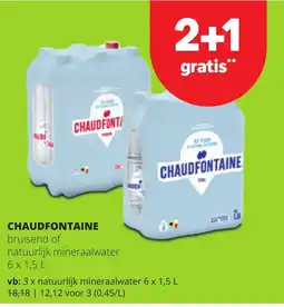 Eurospar Chaudfontaine bruisend of natuurlijk mineraalwater aanbieding