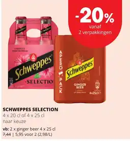 Eurospar Schweppes selection aanbieding